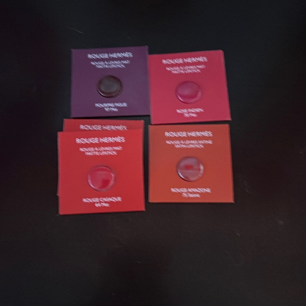 Set of 5 Hermes lipstick samples